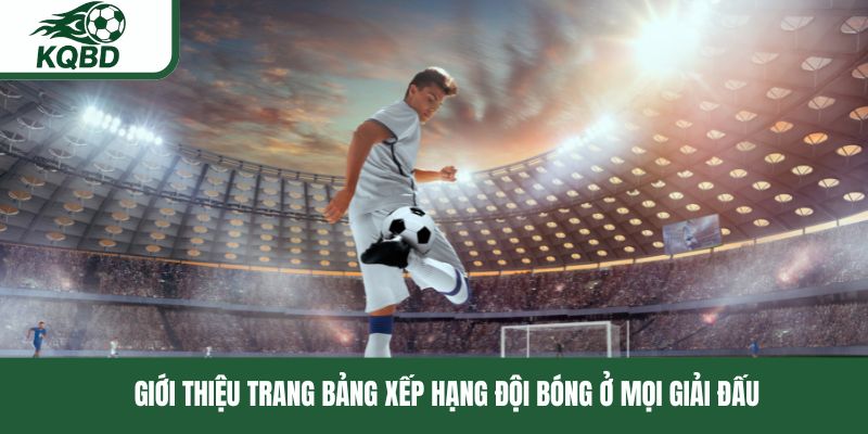 Giới thiệu trang bảng xếp hạng đội bóng ở mọi giải đấu