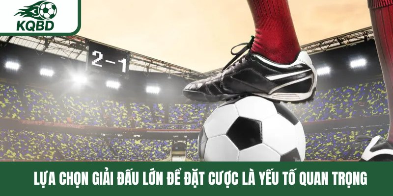 Lựa chọn giải đấu lớn để đặt cược là yếu tố quan trọng 