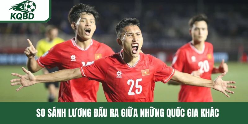 So sánh lương đầu ra của cầu thủ giữa những quốc gia khác